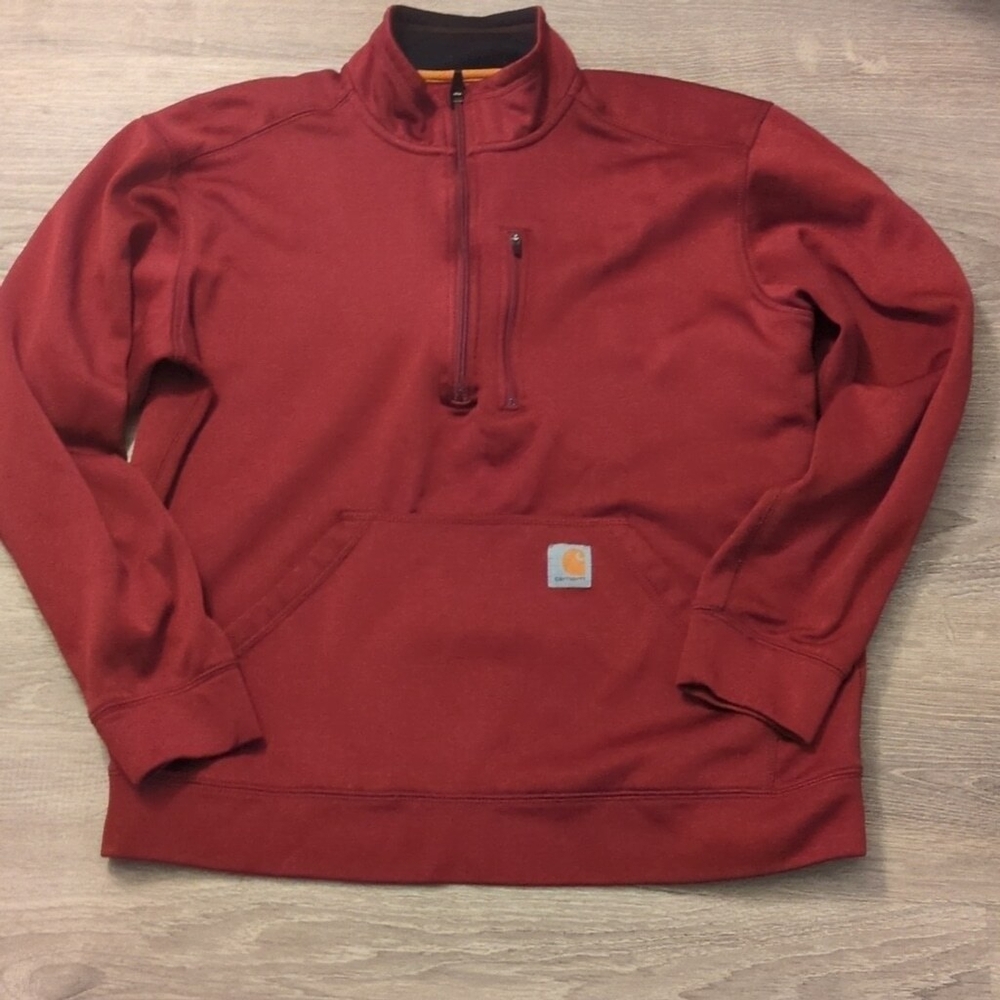 Carhartt Red Pullover Sweatshirt. Relaxed Fit, Large